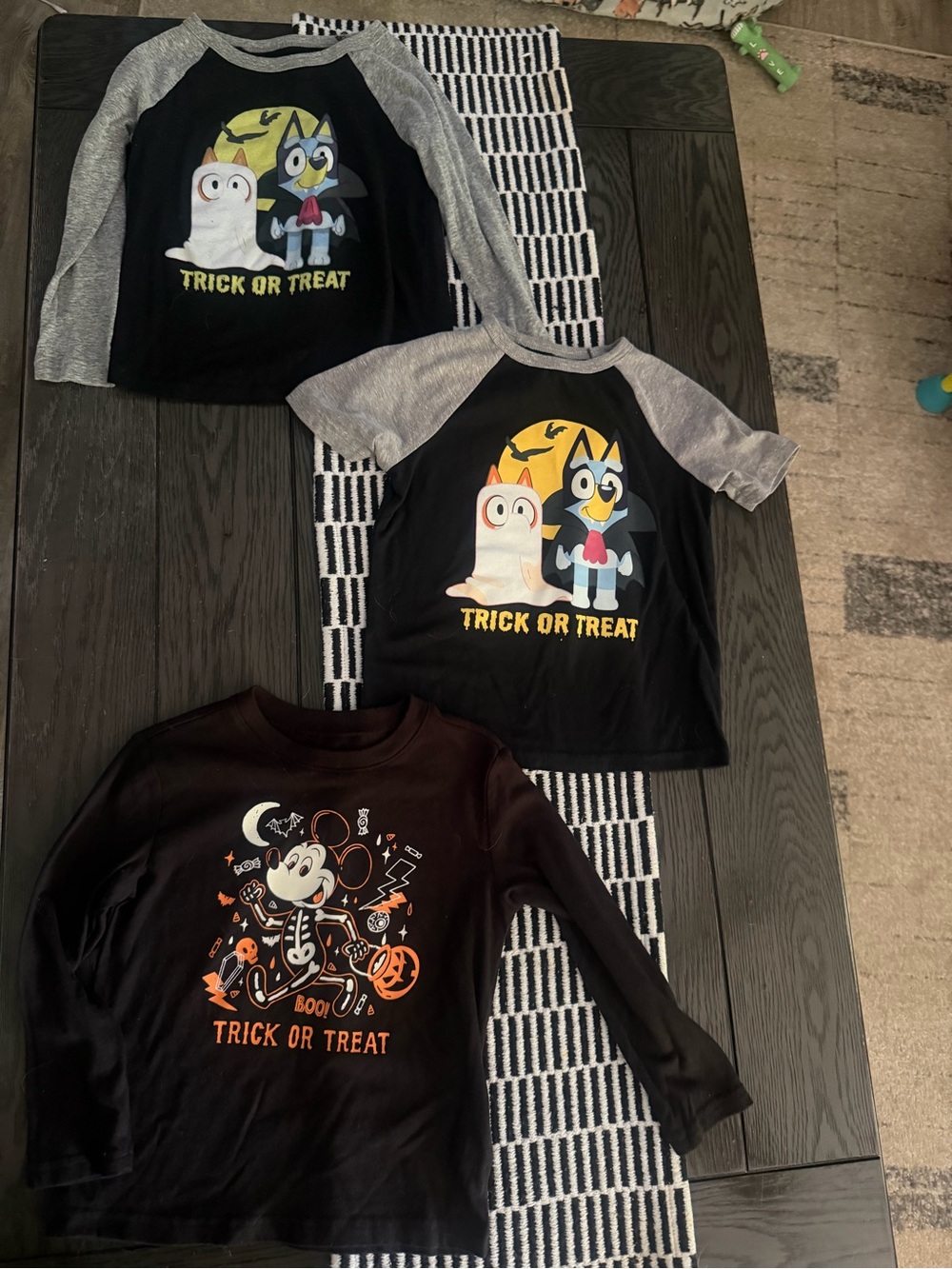 Kids Halloween Long Sleeve T-Shirts Bundle Jumping Beans Bluey and Mickey 4t
